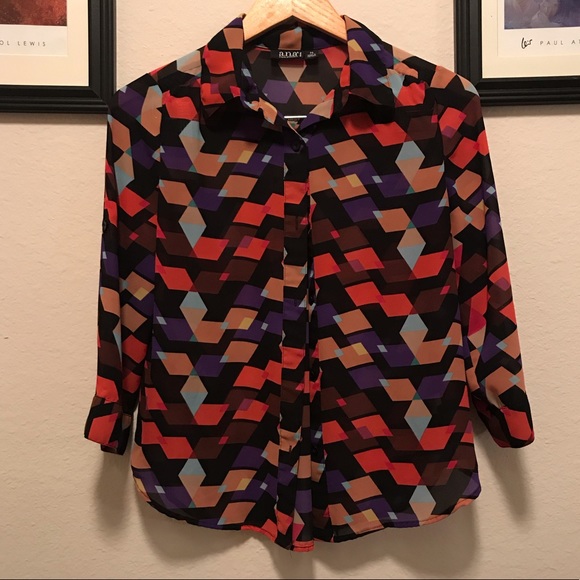 a.n.a Sheer Blouse - Picture 1 of 5